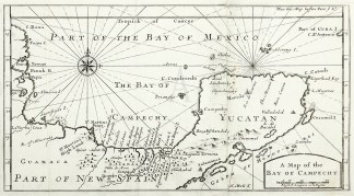 A Map of the Bay of Campechy. Caribbean & Central America
