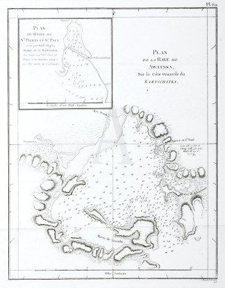 Plan De La Baye, De Awatska, Sur la Cote… Captain Cook