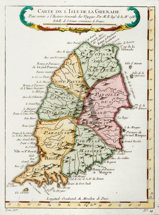 Carte De L’Isle De La Grenade. Caribbean & Central America