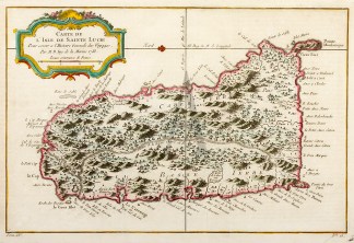 Carte De L’Isle De Sainte Lucie. Caribbean & Central America