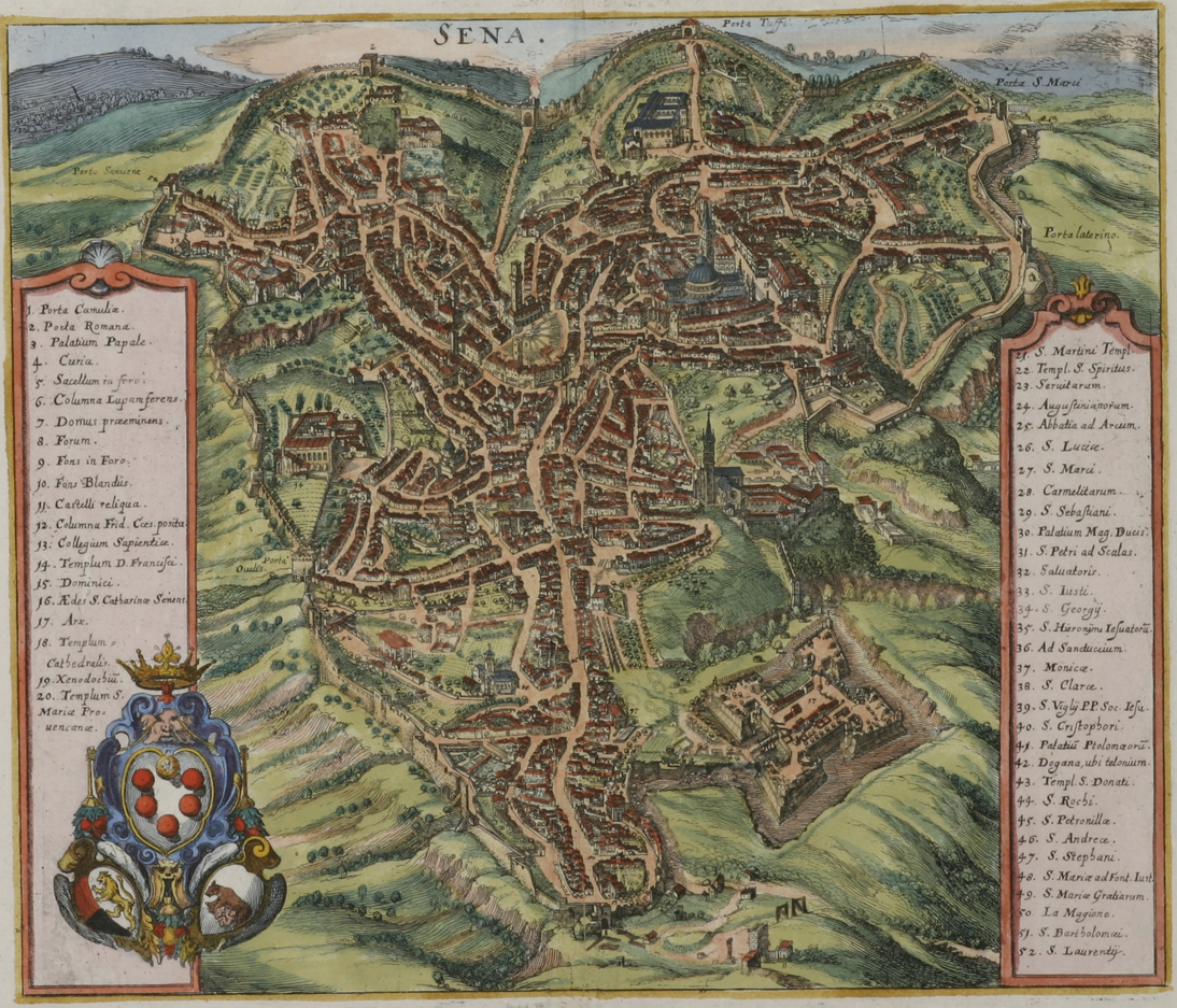 Sena - Antique Print from 1685