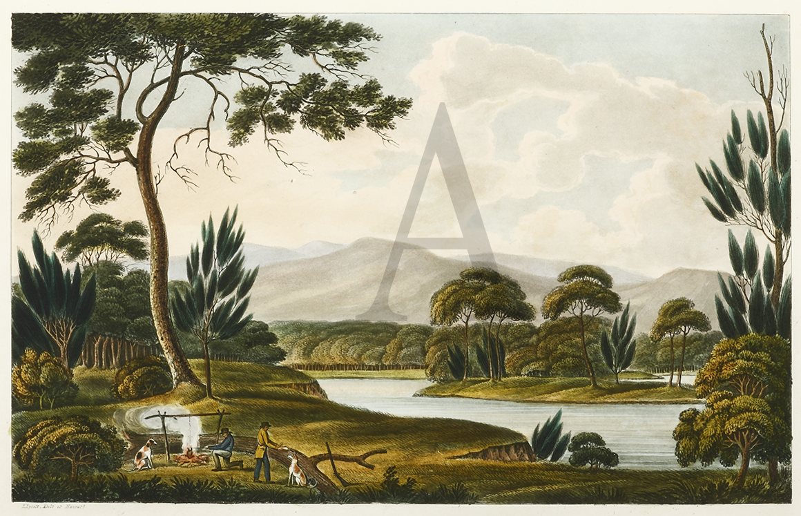 View upon the South Esk River, Van Diemens Land. - Antique View from 1824