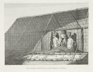 The Inside of the House, in the Morai, i… Captain Cook