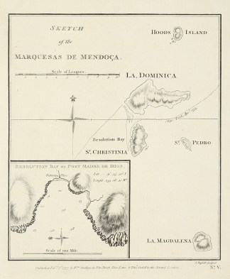 Sketch of the Marquesas de Mendoca. Captain Cook