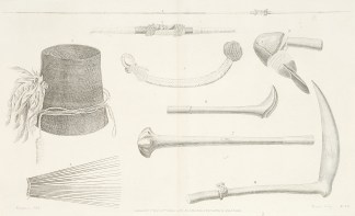 [Ornaments, weapons at New Caledonia.] Captain Cook