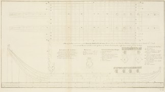 A Draught Plan and Section of the Britan… Captain Cook