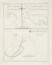 Port Sandwich in Mallicollo, Harbour of Balade in New Caledonia , Port Resolution in the Isle of Tanna. CAPTAIN COOK Port Sandwich in Mallicollo, Harbour of Balade in New Caledonia , Port Resolution in the Isle of Tanna.
