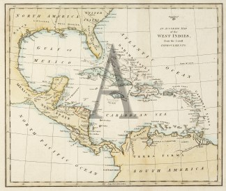 An Accurate Map of the West Indies from … Caribbean & Central America
