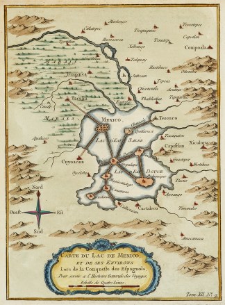 Carte du Lac de Mexico et de ses Environ… Caribbean & Central America