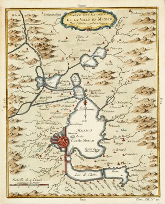 Carte des Environs de la Ville de Mexico Caribbean & Central America
