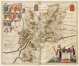 Glocesrtria Ducatus Blaeu BRITISH ISLES