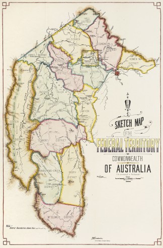 Sketch map of the Federal Territory Comm… Australian Capital Territory