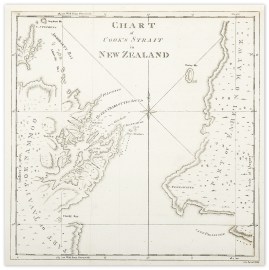 Chart of Cook's Strait in New Zealand.