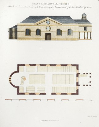 Plan & elevation of a Church. Built … Sydney