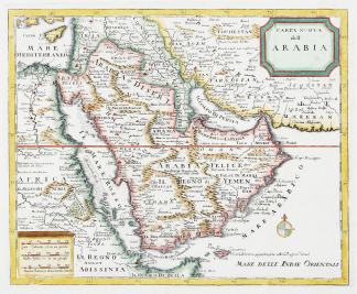 Carta Nuova dell’ Arabia MIDDLE EAST