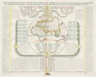 Carte du Premier Periode du Monde Depus … Hemispheres