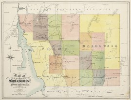 Map of the Counties of Frome & Dalhousie, South Australia.