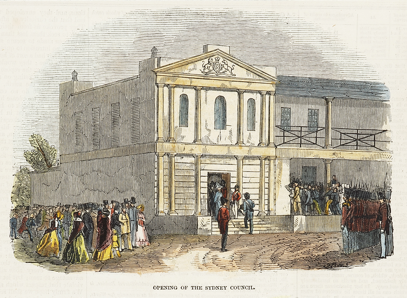 Opening of the Sydney Council. - Antique View from 1846
