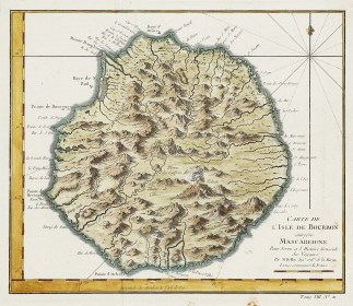 Carte de L’Isle de Bourbon Autrefo… Africa Countries