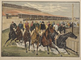 The Race for the Melbourne Cup, Showing Recent Improvements to the Grand Stand.