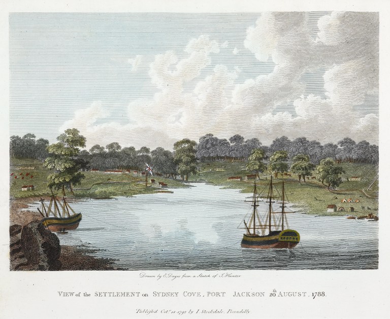 View Of The Settlement On Sydney Cove Port Jackson 20th August 1788