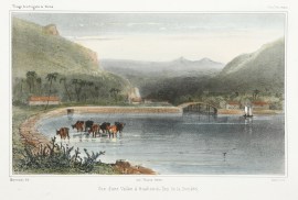 Vue d'une Vallee a Huaheine. (Iles de la Societe)