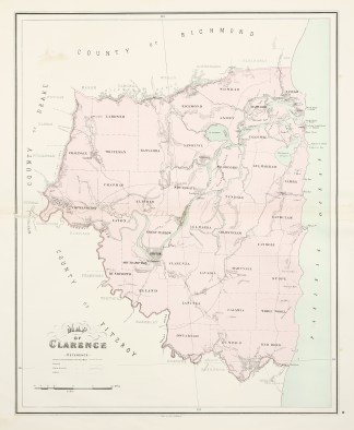 Map of Clarence New South Wales