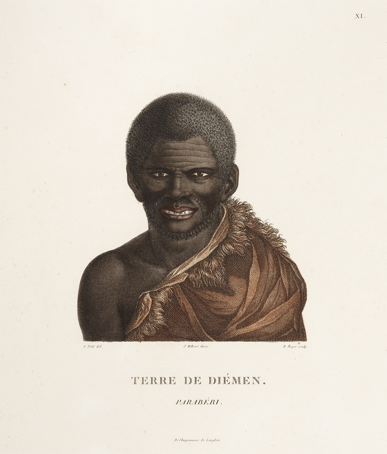 Terre De Diemen. Paraberi. - Antique Print from 1807