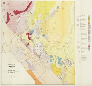Geological Map Canberra A.C.T. Australian Capital Territory