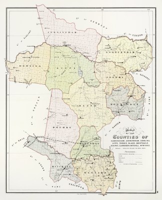 Map of the counties of Cunningham, Ashbu… New South Wales