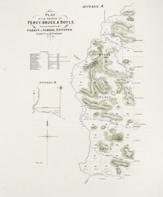 Plan of the Parishes of Percy. Bruce. &a… New South Wales