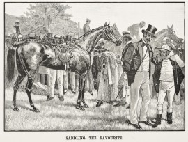 Saddling the Favourite Equestrian
