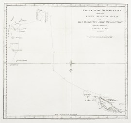 Chart of the Discoveries made in the South Atlantic Ocean, in His Majestys Ship Resolution under the Command of Captain Cook in Jany. 1775.