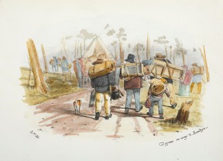 Diggers on way to Bendigo Australiana (General)