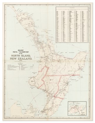 Railway Postal and Telegraph Map of the … NEW ZEALAND