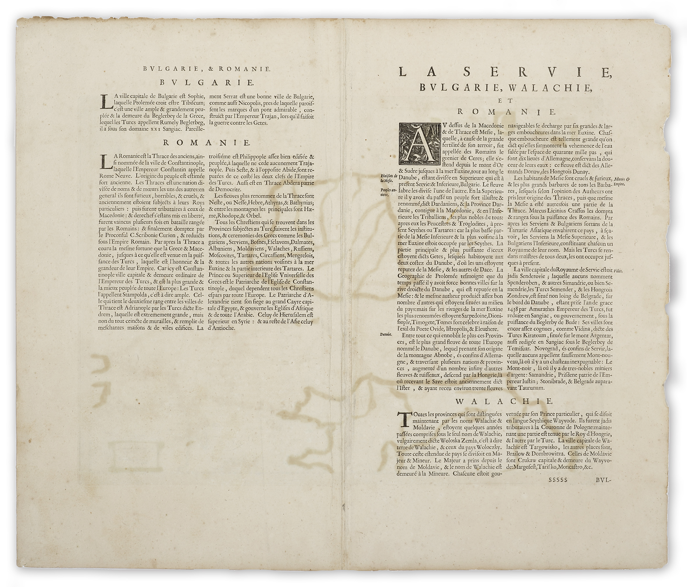 Walachia Servia, Bulgaria, Romania. Balkans & Greece Walachia Servia, Bulgaria, Romania. - Antique Map from 1639-1644