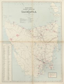 Railway Postal and Telegraph Map of Tasmania. Tasmania