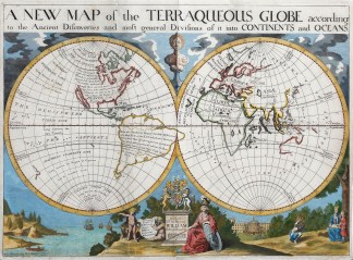 A New Map of the Terraqueous Globe accor… WORLD