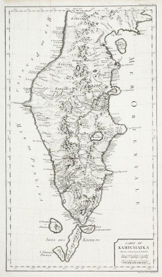 Carte du Kamtchatka Dressee et Gravée pa… Russia