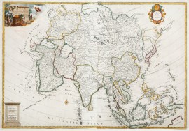 Asia Corrected from the Observations communicated to the Royal Society at London and the Royal Academy at Paris. By John Senex F.R.S. To The Honorable Sr. George Markham. Baronet. This Map is Dedicated by his humble Obedient Serv[an]t John Senex.