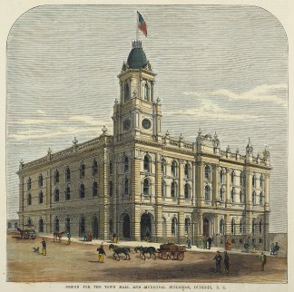 Design for The Town Hall, Dunedin. NEW ZEALAND