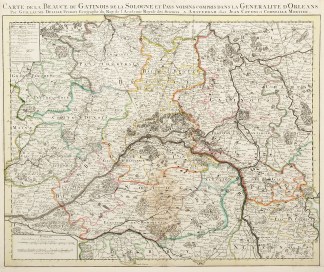 Carte de la Beauce du Gatinos de la Solo… France
