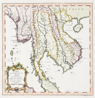 Carte des Royaumes de Siam, de Tunquin, … China