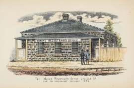 The Mining Registrar's Office Lydiard St. Late the Government Treasury 1856.