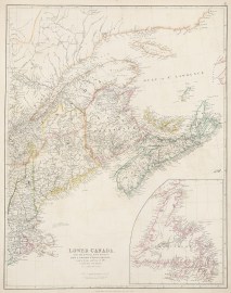 Lower Canada, New Brunswick, Nova Scotia, Prince Edwards Id. Newfoundland, and a Large Portion of the United States. By J. Arrowsmith.