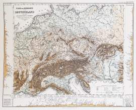 Fluss Und Bergkarte Von Deutschland Und Den Anliegenden Landern