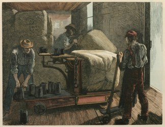 Weighing the Bales into Store. Australiana (General)