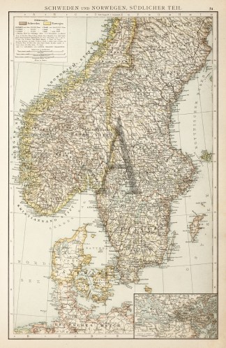Schweden und Norwegen, Sudlicher Teil. Scandinavia