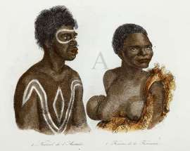 Naturel de L'Australie. Femme de la Tasmanie.