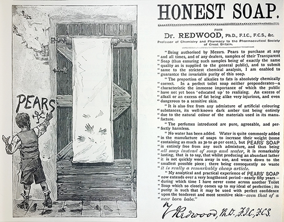 Honest Soap. - Antique Print from 1891